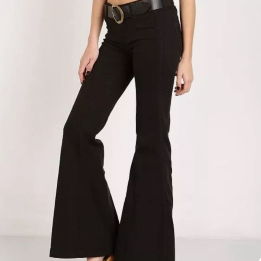 Free People Black Flare Jeans